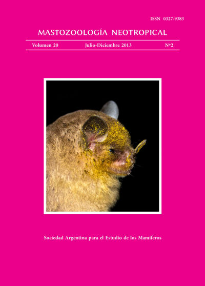 Capa de Mastozoología Neotropical Vol. 20, Nº 2